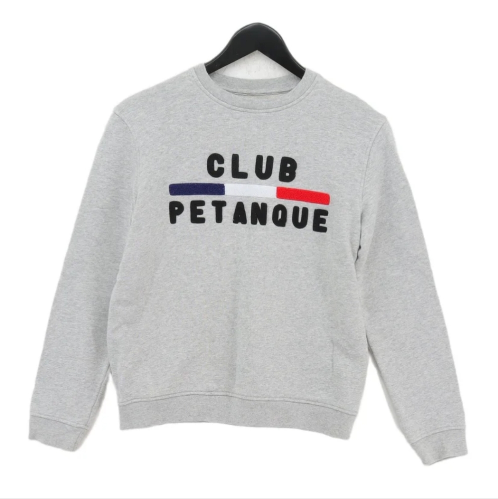 Club Petanque Women's Gray Crew Neck Sweater XS